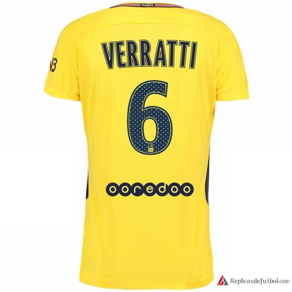 Camiseta Paris Saint Germain Segunda equipación Verratti 2017-2018